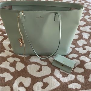 Kate spade Tote and mini card /change holder
